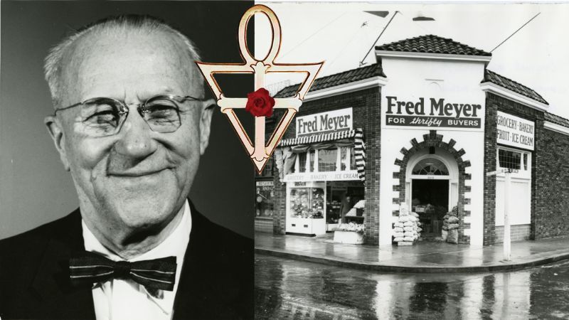 Fred Meyer, his store, and the Rosicrucian rose cross symbol